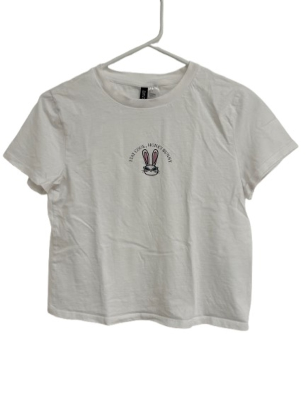 H&M White Divided Graphic Tee